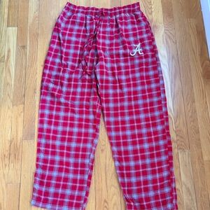 Alabama Crimson Tide Men’s XL Plaid Pajama Lounge Pants Drawstring